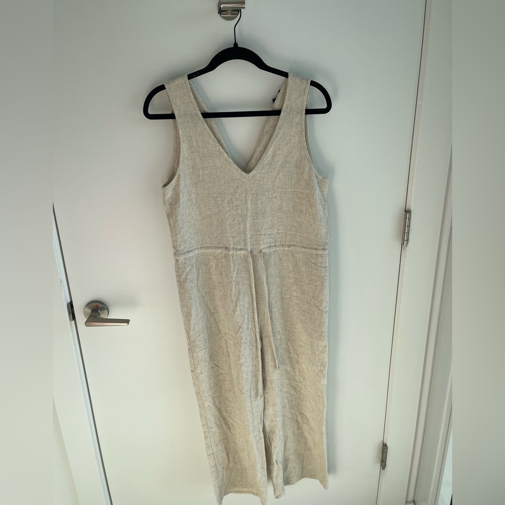Drew Sleeveless Cream Jumpsuit